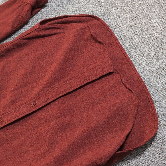 Vintage 50s Pendleton Pure Virgin Wool Lodge Shirt - Size Small - Solid Rust - Picture 5 of 9